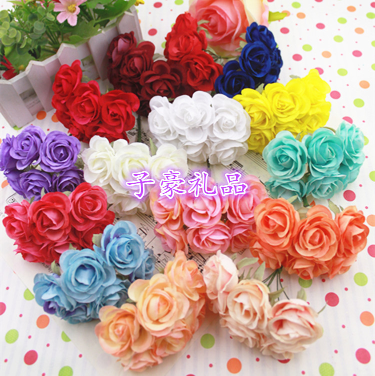 婚庆茶玫diy仿真婚庆糖果礼盒花