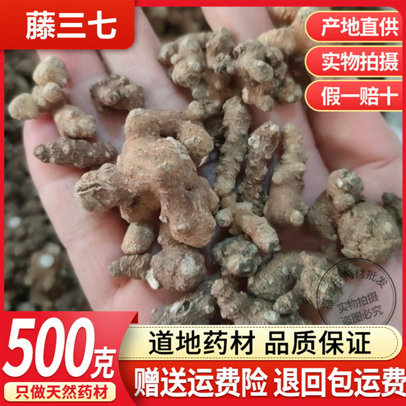 广西藤三七中药材干货 中草药野生滕三七川七藤七土三七500克包邮