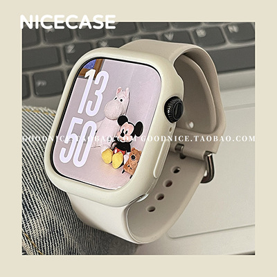 NICECASE高级感简约星光色表带壳适用苹果iwatchs10代s98se/ultra