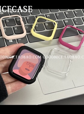 NICECASE简约纯色边框PC硬壳适用S10苹果手表iWatch87代SE潮ultra