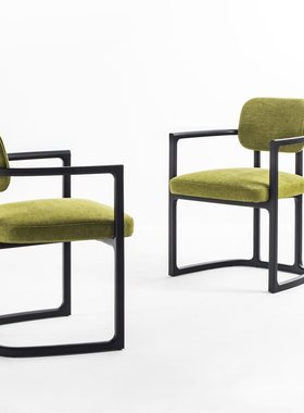 porada新中式餐椅餐厅意式极简设计师款休闲椅子酒店餐椅厂家定制