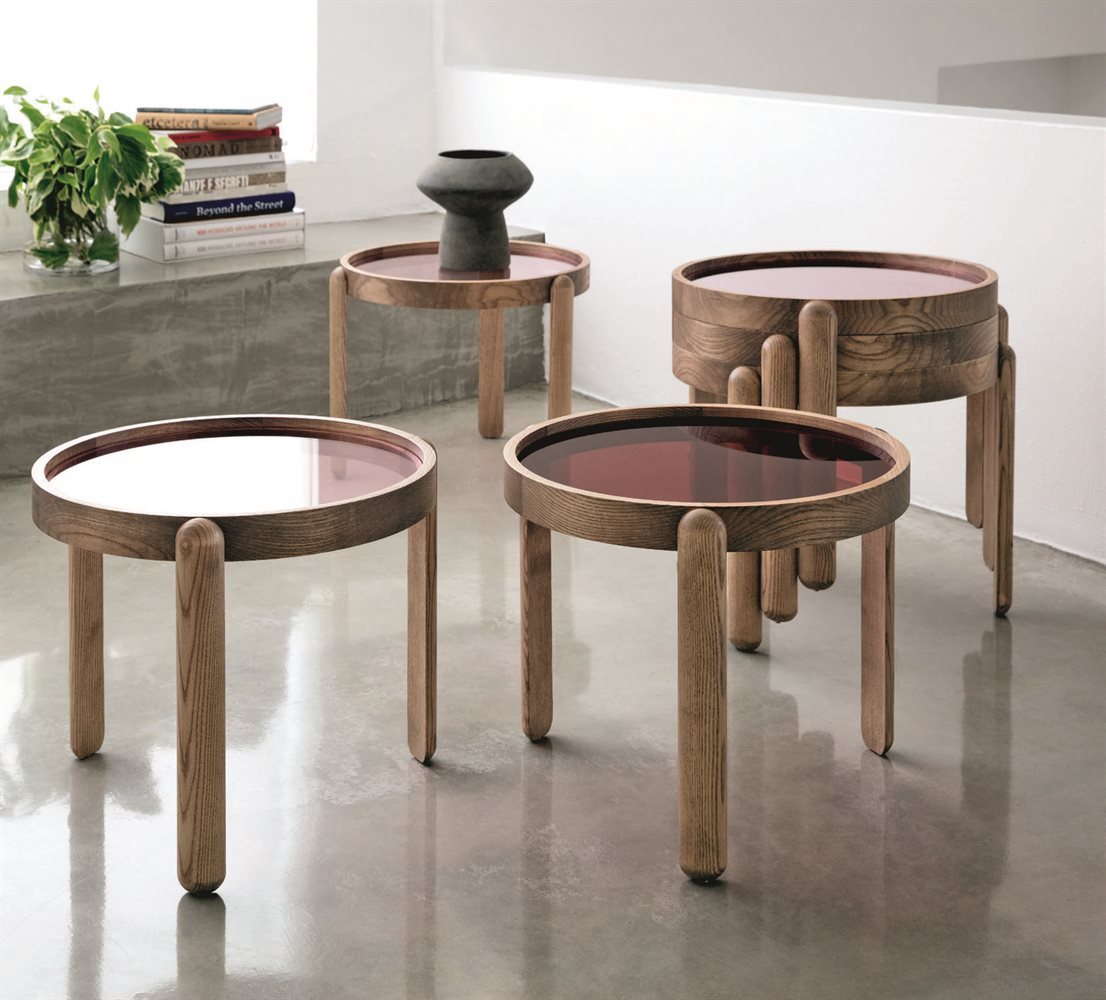 现代轻奢Cassina茶几实木简约轻奢意式极简小户型咖啡边几桌定制