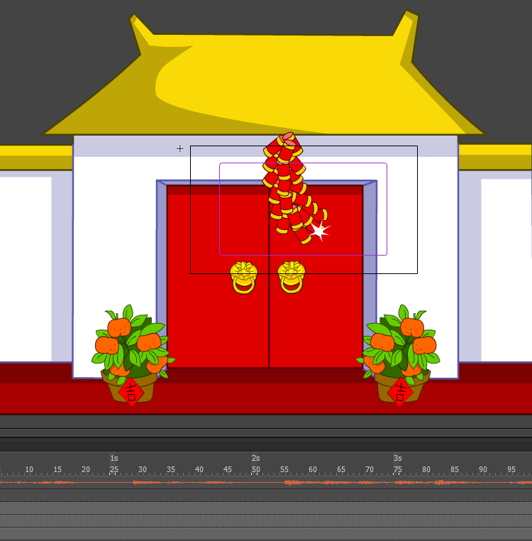 an/flash新年春节过年成品动画人物鞭炮敲锣fla含swf动画源文件