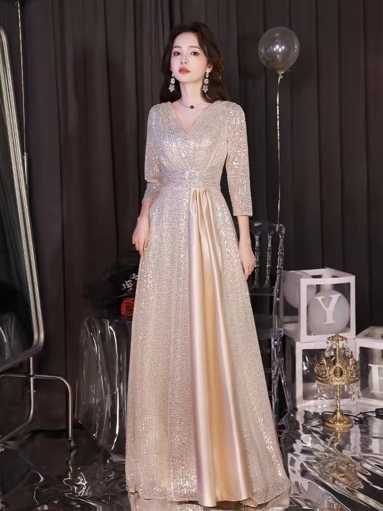 高腰名媛主持人轻奢小众长袖