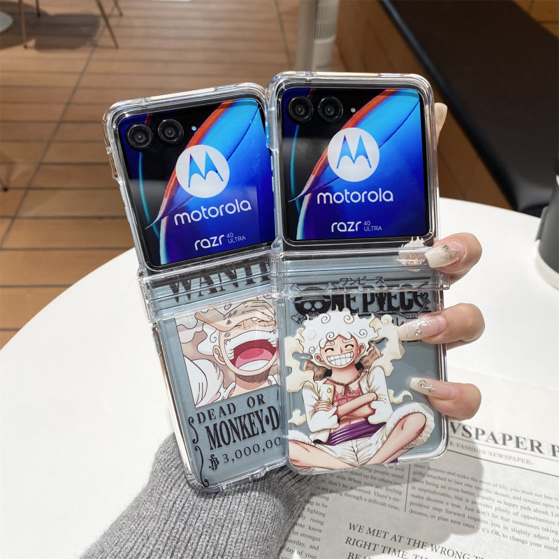 潮牌卡通海贼王路飞适用小米MIXFlip2手机壳荣耀MagicVFlip折叠屏华为puraX壳摩托罗拉razr60//R50/40Ultra套