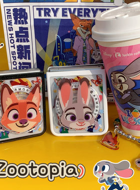ins韩系卡通疯狂动物城尼克朱迪适用Galaxy三星Zflip7手机壳折叠屏zflip6/5磁吸支架防摔小米MIXFlip2保护套