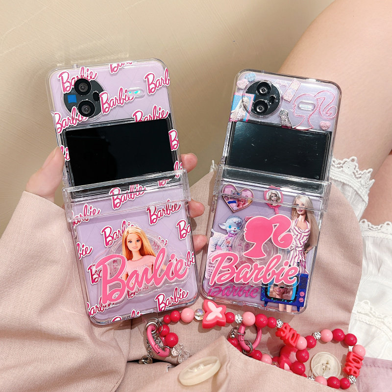 ins日韩粉芭比娃娃适用于VIVOXFlip手机壳防摔全包viv