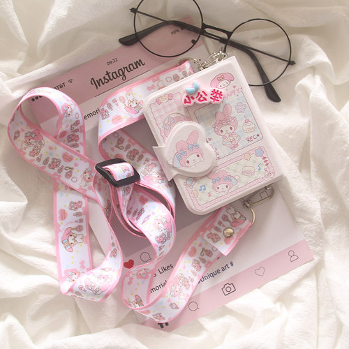 适用华为puraX手机壳ins日韩笔记本少女卡通美乐蒂小米mixflip2折叠屏荣耀MagicVFlip斜跨挂绳三星zflip6/5套