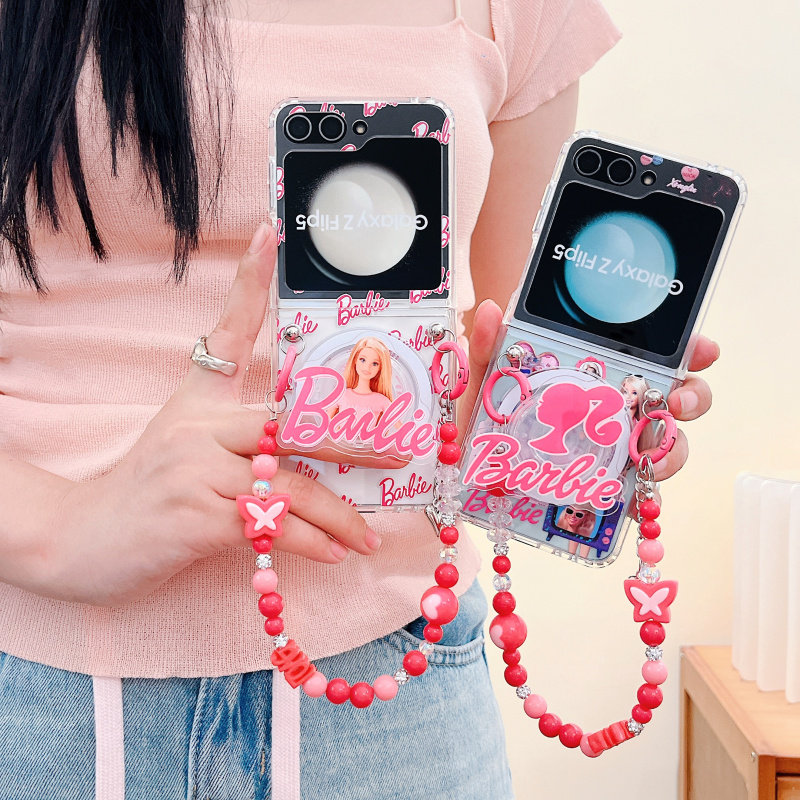 ins日韩芭比娃娃适用Galaxy三星Zflip7手机壳磁吸支架