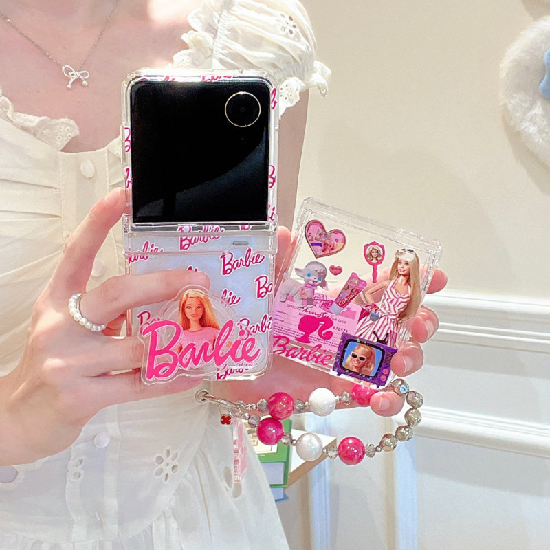 ins欧美卡通芭比娃娃适用小米MIXFlip2手机壳荣耀Magi