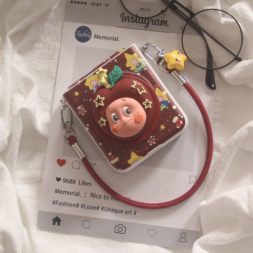 ins日韩可爱圣诞节立体星星人适用三星Zflip7手机壳zflip5折叠屏zflip6支架磁吸防摔w23flip手链zflip4保护套