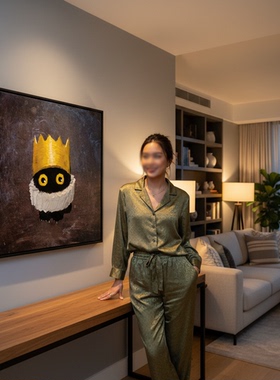 Vanessa Stockard邪恶的小猫小众装饰画客厅床头挂画现代简约可爱