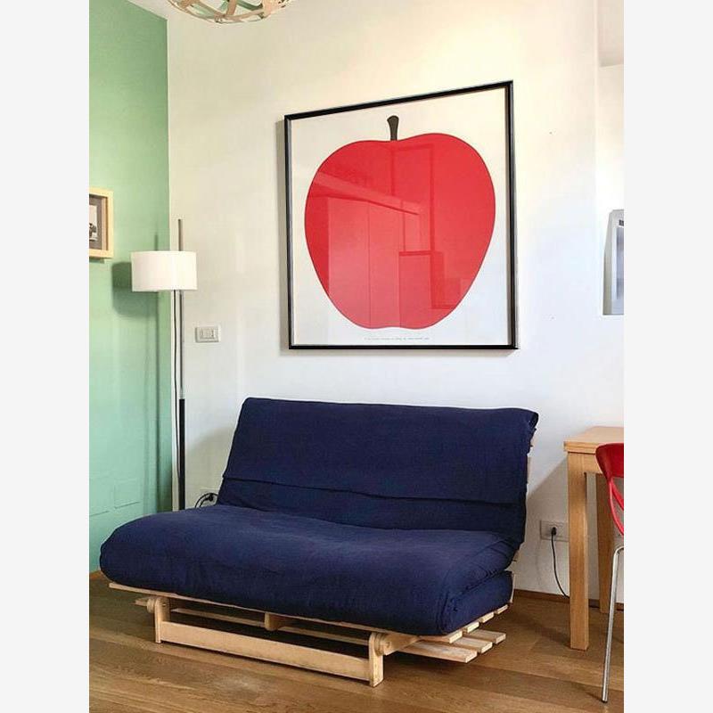多巴胺红苹果装饰画工作室陈列简约现代艺术水果卧室挂画装饰礼物图片