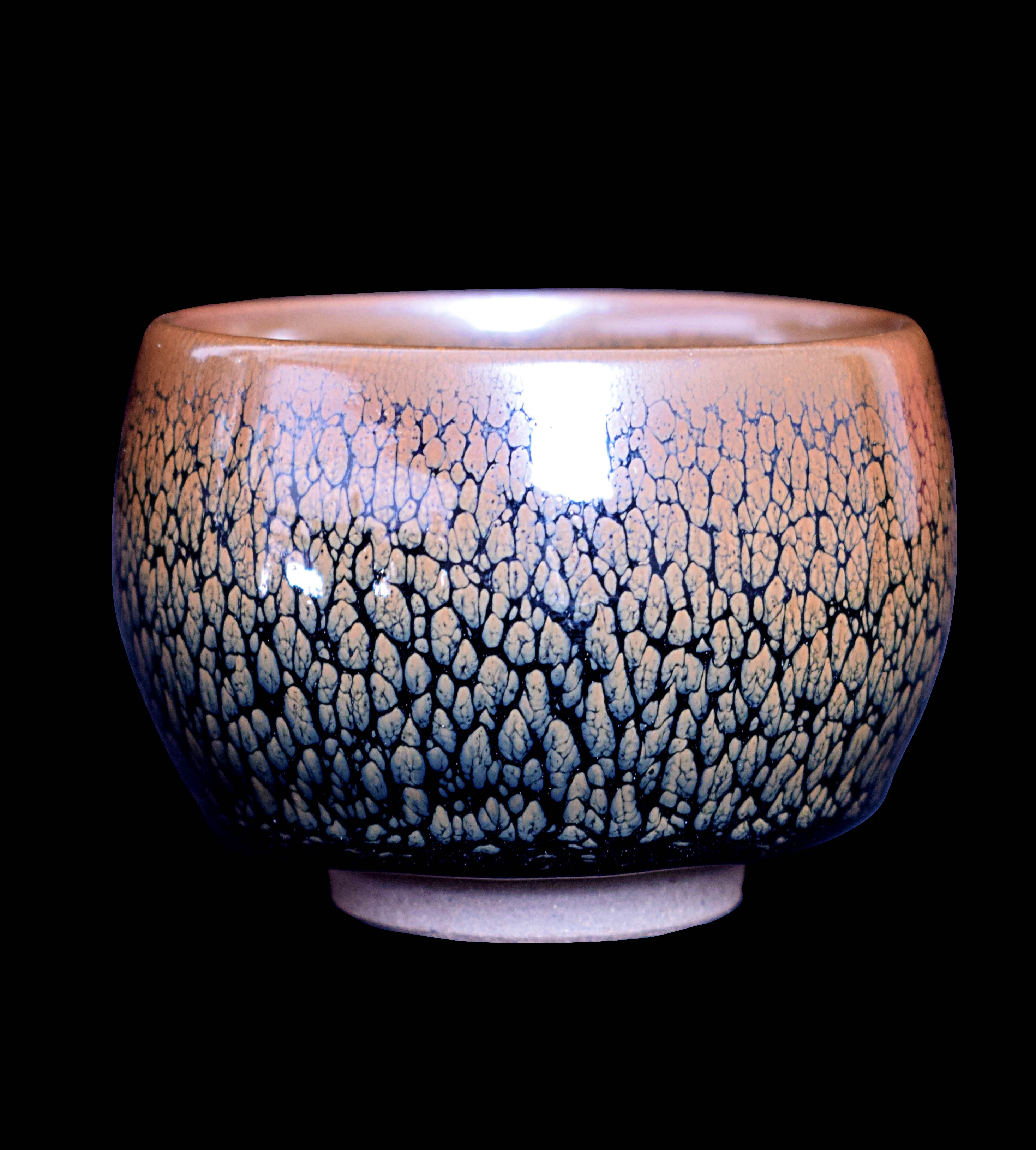 Cốc Trà Kiến Trản, Cốc Chủ Nhân, Men Gốm Sứ Kiến Dương, Cốc Nhỏ Dầu Lông Thỏ, Bộ Trà, Cốc Một Ngụm Trăm Hoa Kỳ Lân Xanh