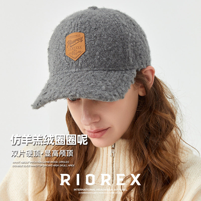 仿羊羔绒棒球帽冬季保暖加绒加厚