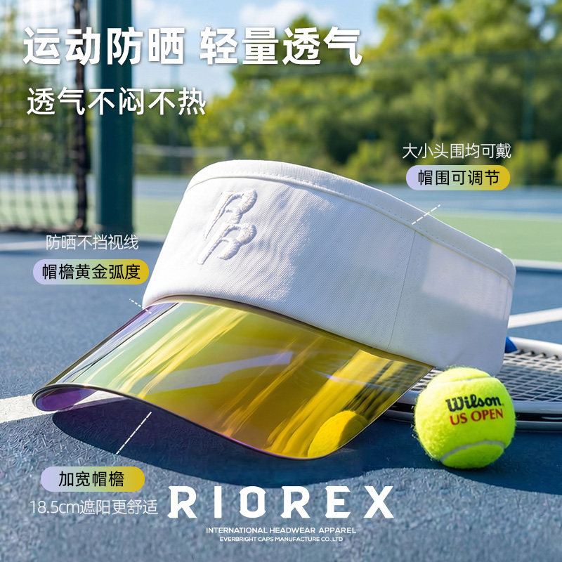 夏季防晒空顶遮阳帽透明视线好