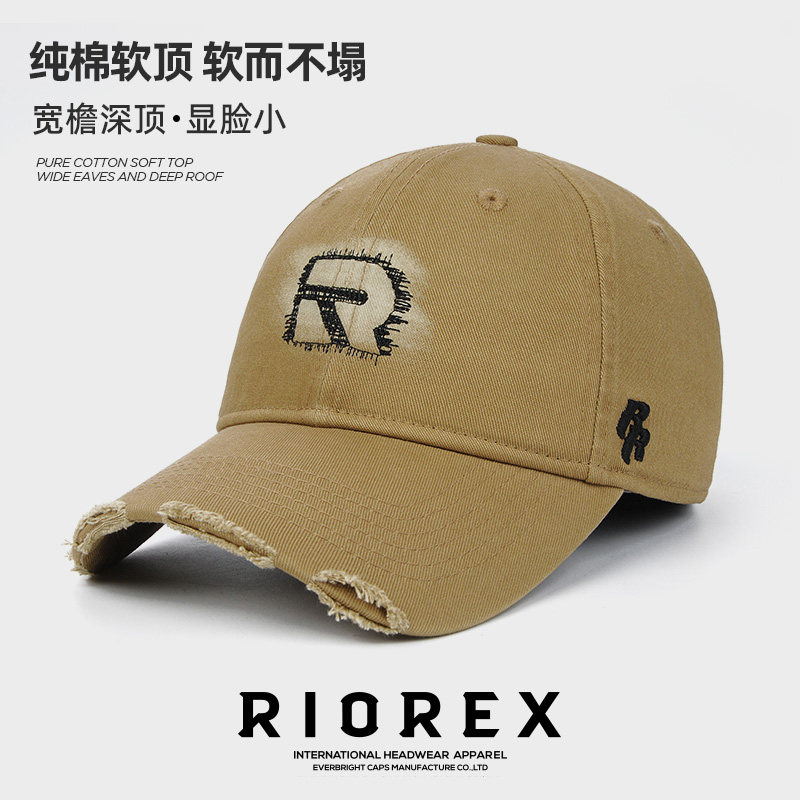 新款R标潮酷棒球帽男女帽子遮阳