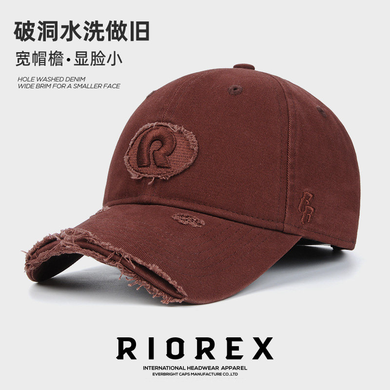 新款破洞潮酷棒球帽男女帽子