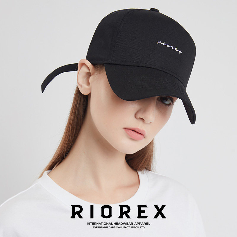 RIOREX帽子男春夏高顶棒球帽硬顶女大头围鸭舌帽简约字母刺绣新款