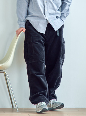 老芬 staph 日本进口灯芯绒面料厚实重磅工装裤多袋裤紫标版型