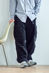 老芬 staph 日本进口灯芯绒面料厚实重磅工装裤多袋裤紫标版型