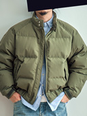 staph 日本进口面料防风雪大朵白鹅绒800蓬度立领羽绒服外套 老芬