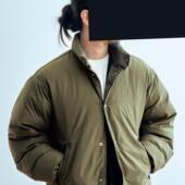 老芬staph日本进口面料简约立领大朵白鹅绒800蓬度立领羽绒服外套