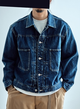 老芬staph日本进口冈山赤耳丹宁牛仔夹克外套 STEINBEC 13.5oz