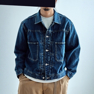 老芬staph日本进口冈山赤耳丹宁牛仔夹克外套 STEINBEC 13.5oz