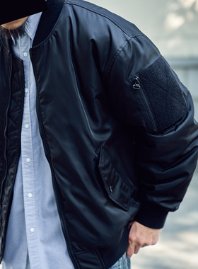 staph老芬 日本进口面料MA-1空军夹克飞行夹克紫标余文乐