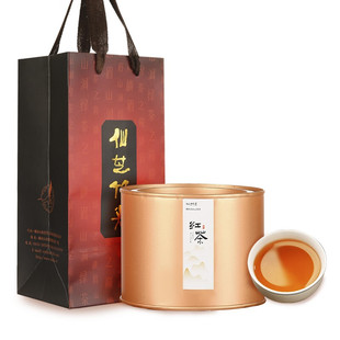仙芝竹尖红茶茶叶礼盒四川功夫茶峨眉高山云雾叶川红50克红茶罐装