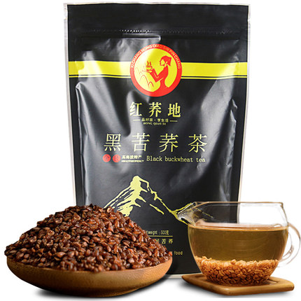 红荞地黑苦荞茶荞麦茶全胚茶500g四川大凉山西昌袋装散装饭店用