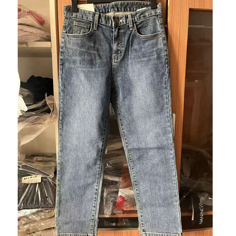 清仓特价东大门女裤松紧腰休闲铅笔裤小脚裤直筒裤牛仔裤女