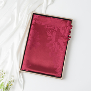 桑蚕丝提花缎长巾披肩高档礼物送女友生日惊喜百搭实用礼盒包装