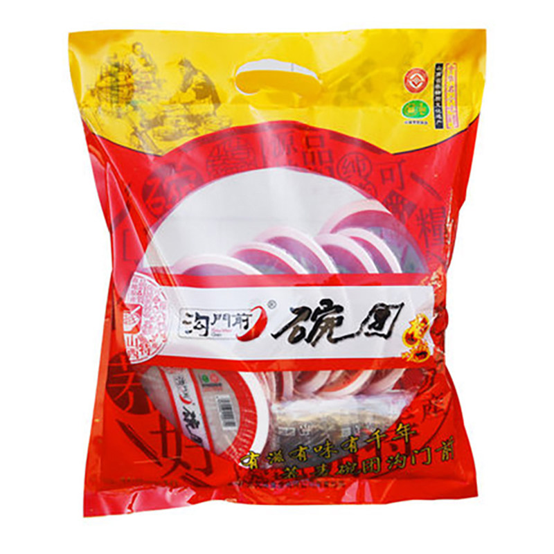 沟门前 碗团 山西特产小吃香辣吕梁柳林碗秃真空碗装荞面 碗托
