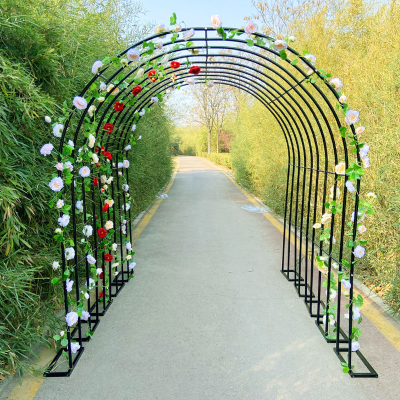 拱门花架活动铁艺拱门支架子户外庭院装饰月季花葡萄园艺爬藤花架