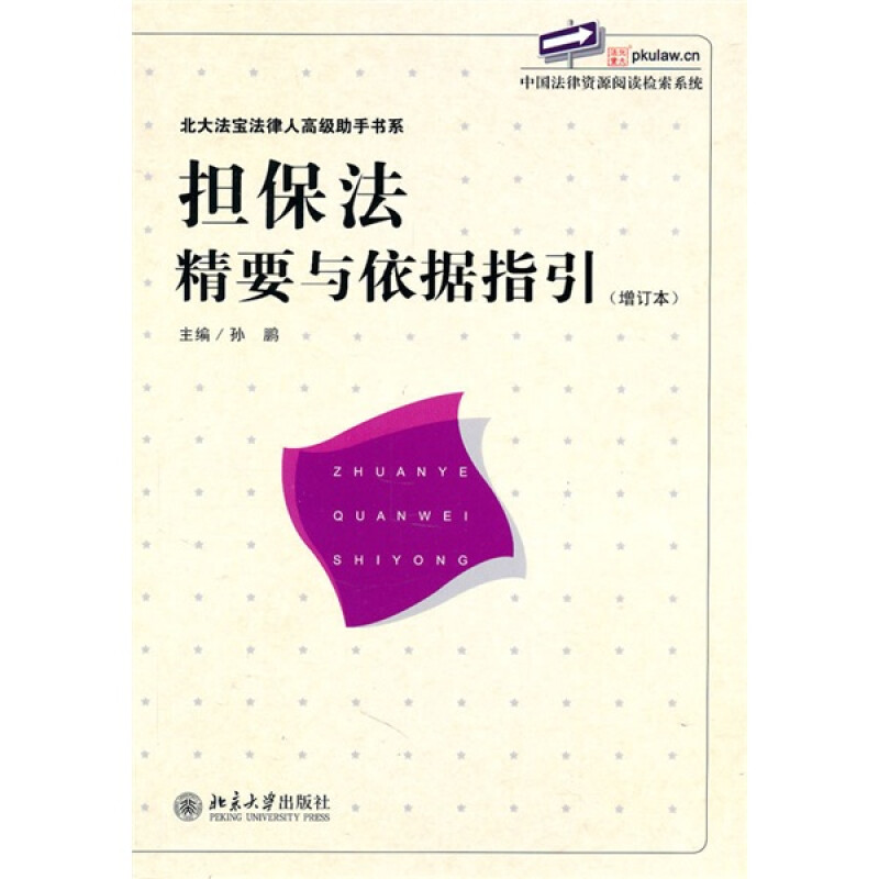 担保法精要与依据指引 增订版   北大法宝法律人高级助手书系   孙鹏   北京大学出版社9787301182208