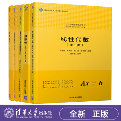 高等数学 袁学刚 上下册+微积分 何素艳+线性代数+概率论与数理统计 齐淑华 理工类 清华大学出版社 大学数学基础丛书教材