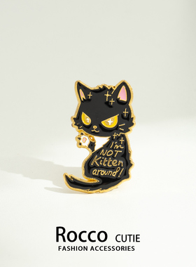 胸针卡通可爱小猫咪金属徽章配饰男女学生书包别针小饰品潮流百搭