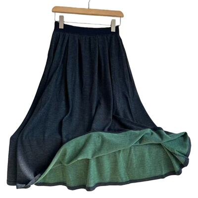 ＜一日闲＞半身裙80支定制款精纺山羊绒伞裙YRQ1002