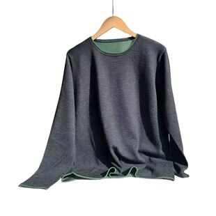 圆领正反双穿 ＜一日闲＞80支精纺羊绒衫