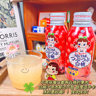 24瓶整箱 日本进口不二家白桃饮料水蜜桃果汁25%桃子380ml罐装