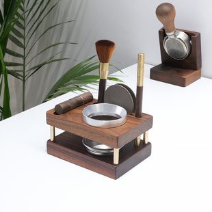 咖啡器具收纳座清洁刷拉花针接粉环粉碗收纳多功能咖啡工具置物架