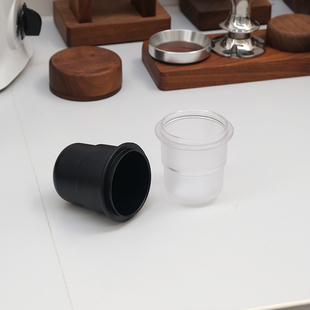 磨豆机接粉杯咖啡豆称量杯闻香杯子防静电飞粉58mm意式手柄加厚