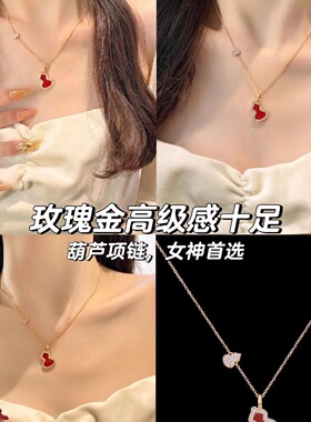 925银葫芦项链女轻奢小众高级感锁骨链2025新款爆款颈链配饰