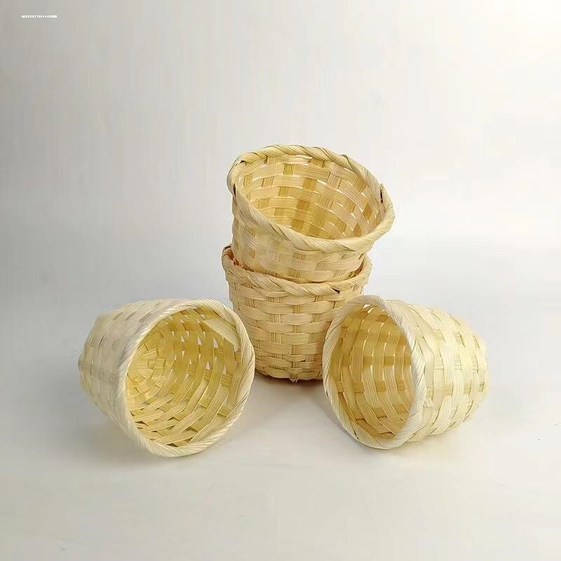 迷你小竹筐编织小花篮竹编篮小篮子小饰品点心竹篮装饰竹达小鸡笼图片