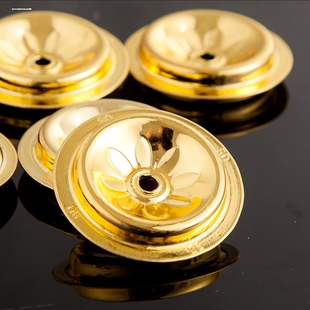 供佛灯液体食用植物酥油灯合金莲花油漂长明灯灯芯架供灯浮漂10个