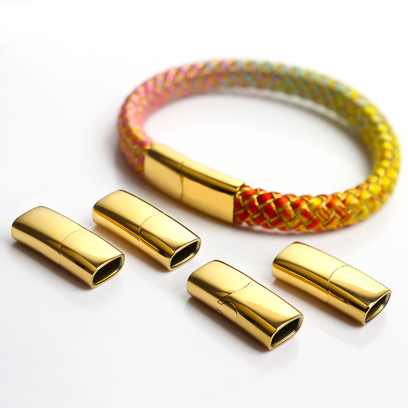 手绳扣头龙鳞扣编织绳尾扣diy连接不锈钢磁铁扣手链扣配件接头