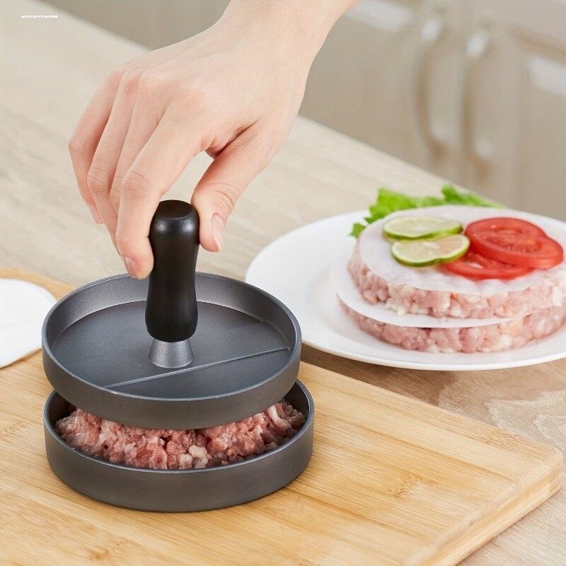 316不锈钢自制肉饼模具压肉神器汉堡肉饼牛肉饼虾饼工具单压饼器图片