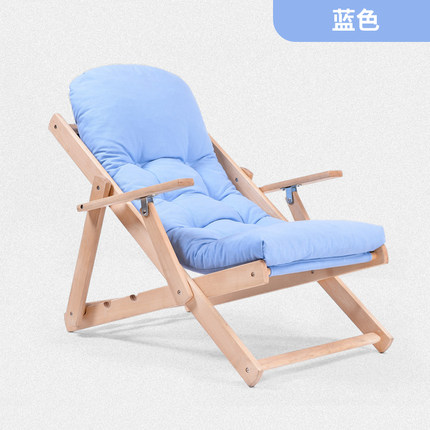 实木躺椅午睡折叠椅可调节沙发椅休闲椅阳台飘窗椅实木布艺椅子